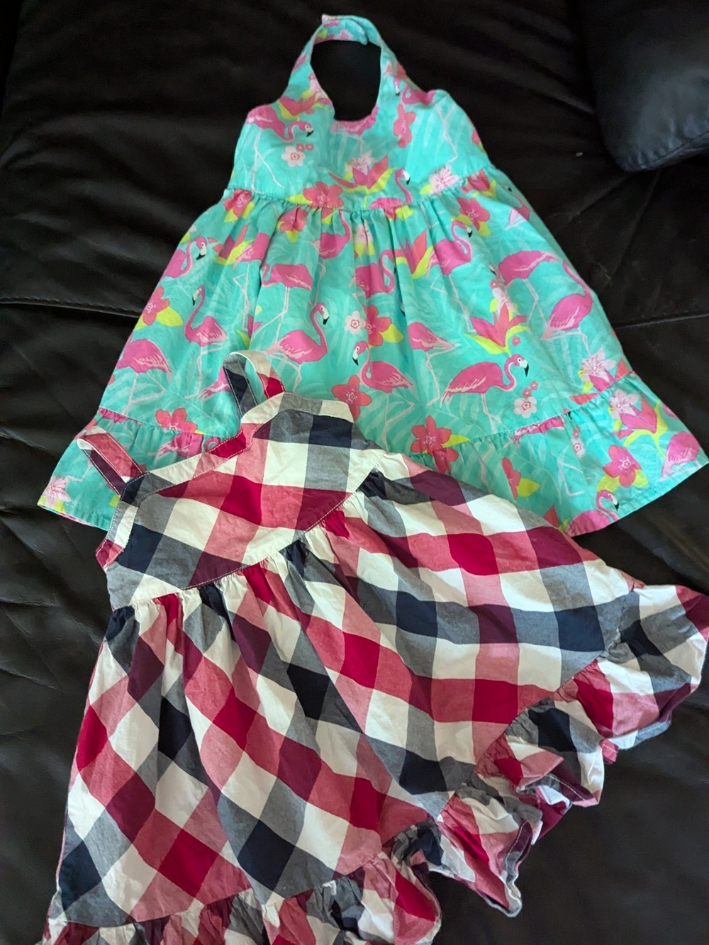 Gymboree Girls 9 - 12 Months Tropical Flamingo Halter Dress & American Cutie